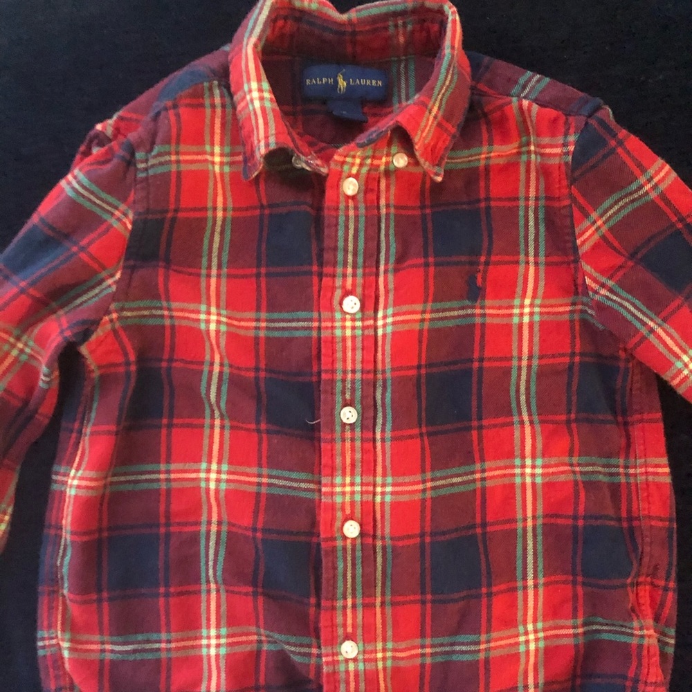size 5 boys ralph lauren plaid shirt